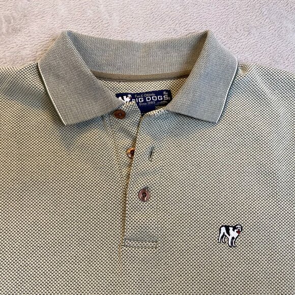 Big Dogs Mens Polo Shirt Medium Cotton Poly Blend Embroidered Dog Logo - Picture 6 of 10